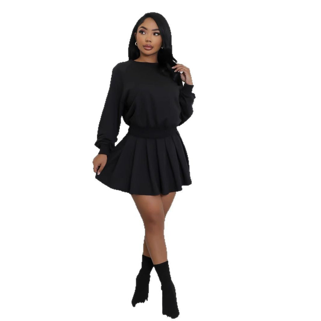 Two-piece Casual Suit Long Sleeve Mini Skirt
