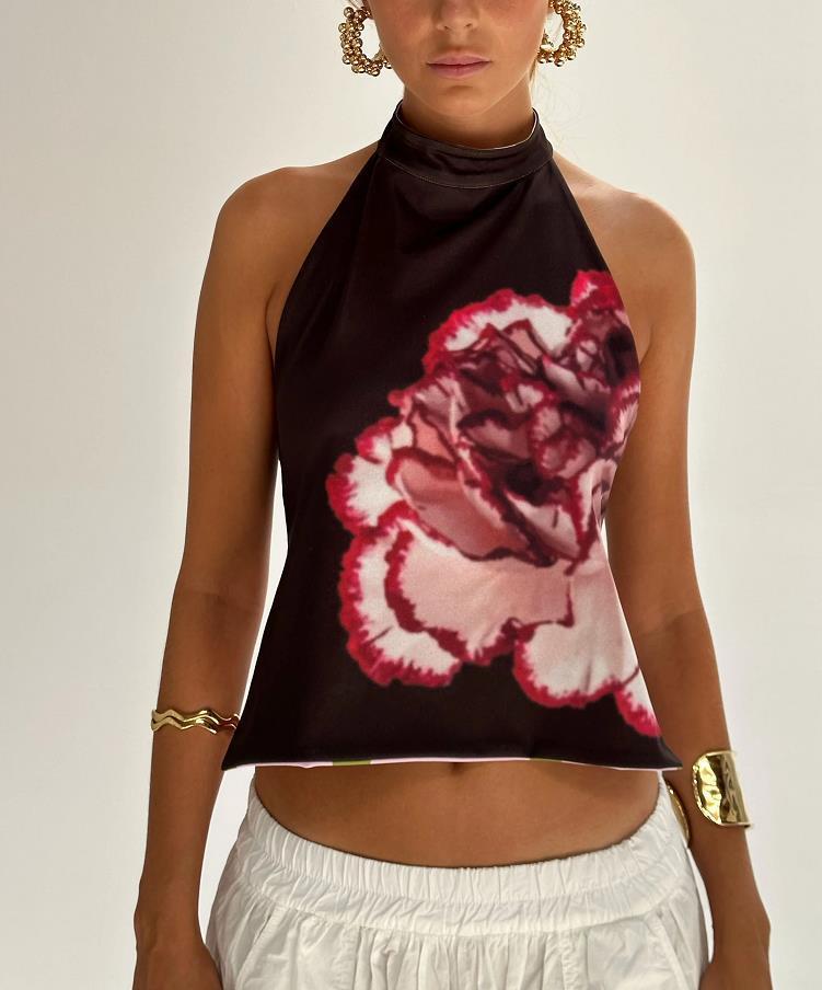 Women's Clothing Halter Elegant Top