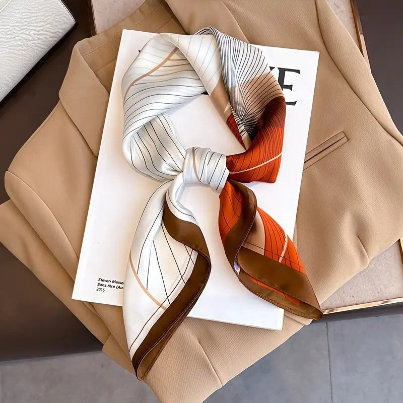 Silk Scarf Square Scarf High Sense Korean Style Fashion All-matching