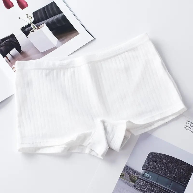 Women's Cotton Boxer Anti-exposure Antibacterial Mid-waist Underwear