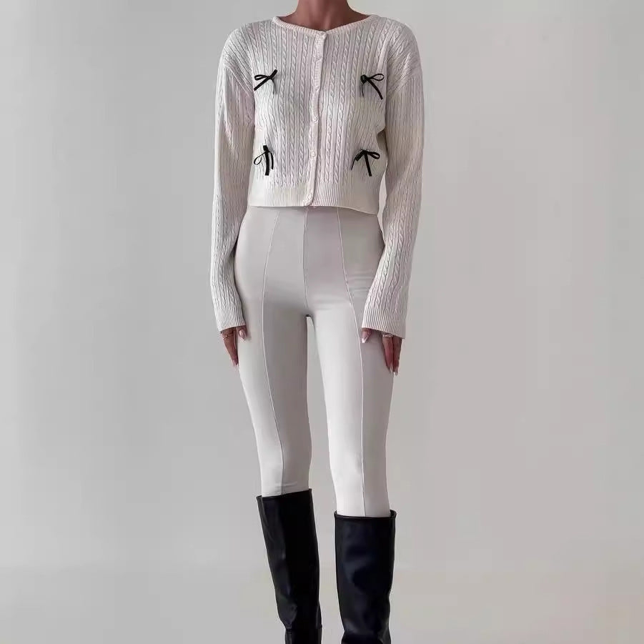 Bow Design Blouse Women's Clothing