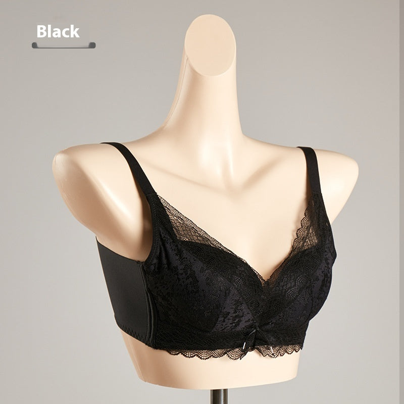 Women's Silk Lace Underwear Without Wire Accessory Breast Push Up