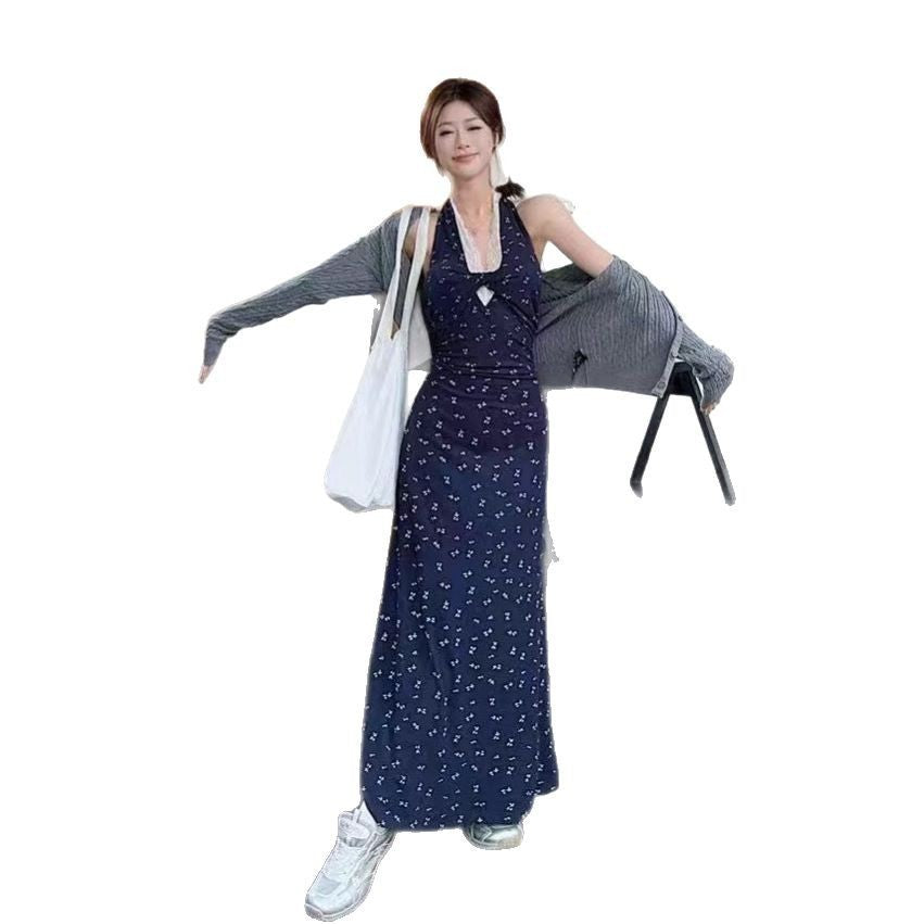 Halter Floral Skirt Dress