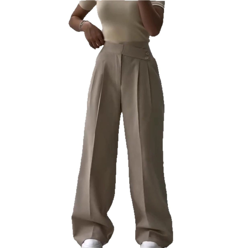 Women's Irregular Waist Wide Leg Pants Suit Pants