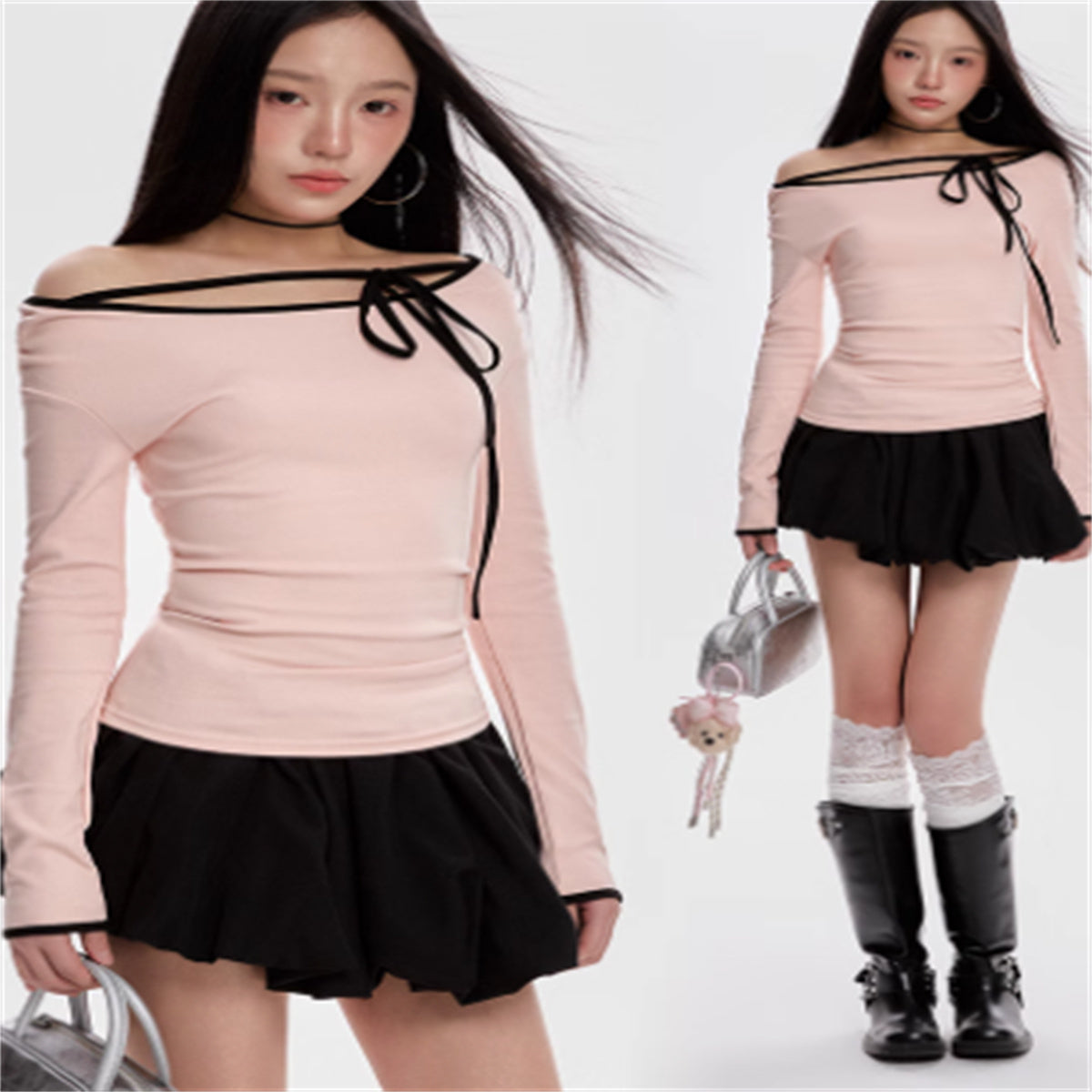 Slim Fit And Versatile Sweet And Cool Hot Girl Short Top