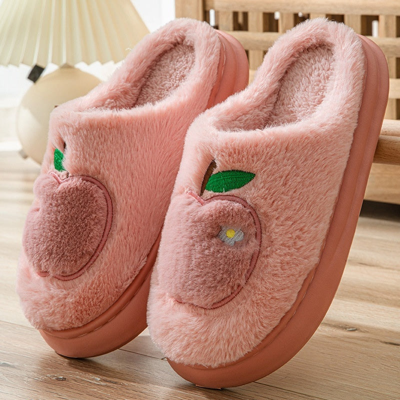 Cotton Slippers Women's Indoor Home Plush Warm Slippers