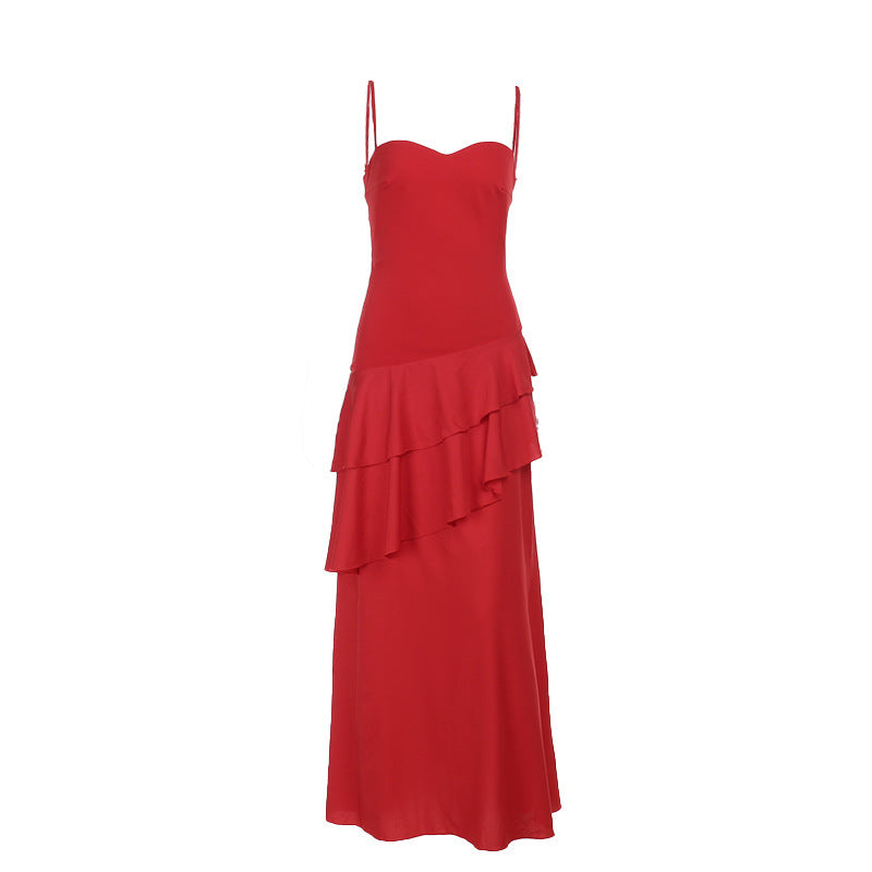 Women's Suspender Skirt Swing Backless Lace Up