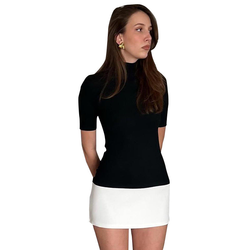 Hip Stitching Dress Women's Regular Sleeve