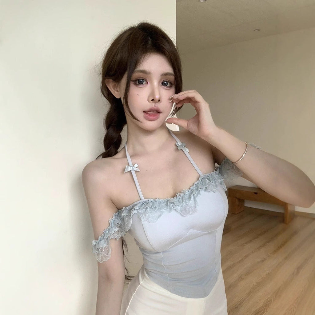 Women Halter Spaghetti Straps Top