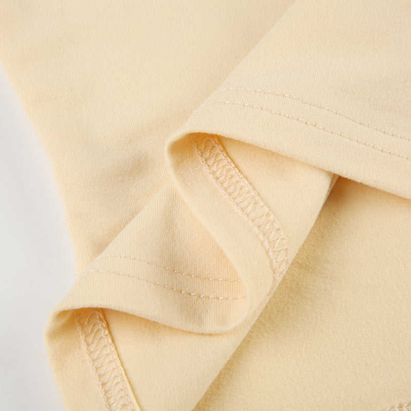 Hottie Bow Stitching Letter Embroidered Strap Slim Top